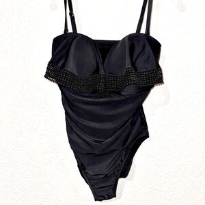 Black one piece swimsuit